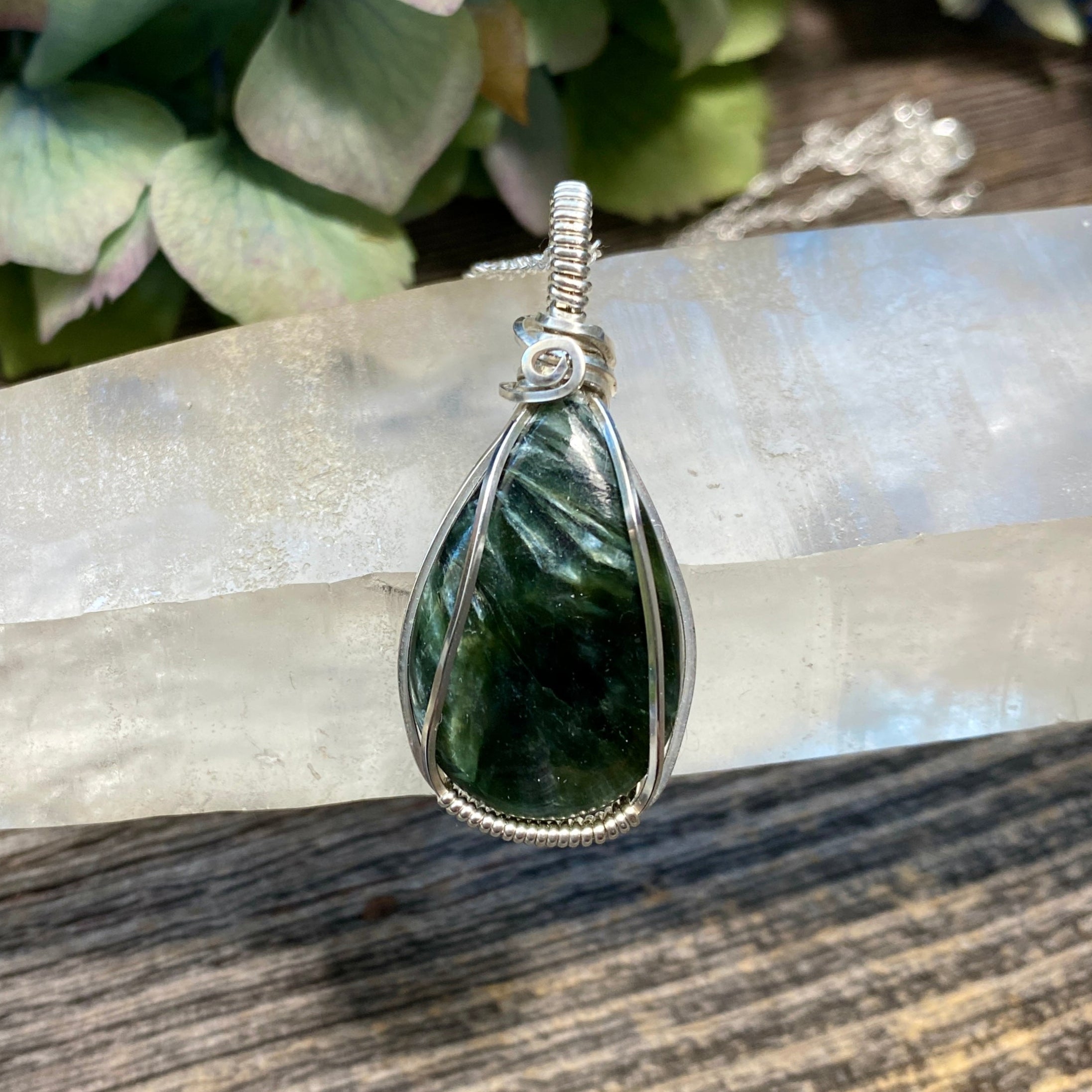 Seraphinite jewelry hot sale