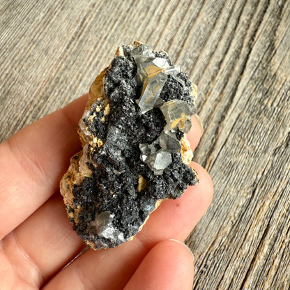 Cerussite with Barite and Galena - Raw Mineral Specimen