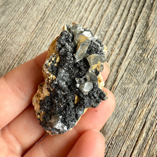 Cerussite with Barite and Galena - Raw Mineral Specimen