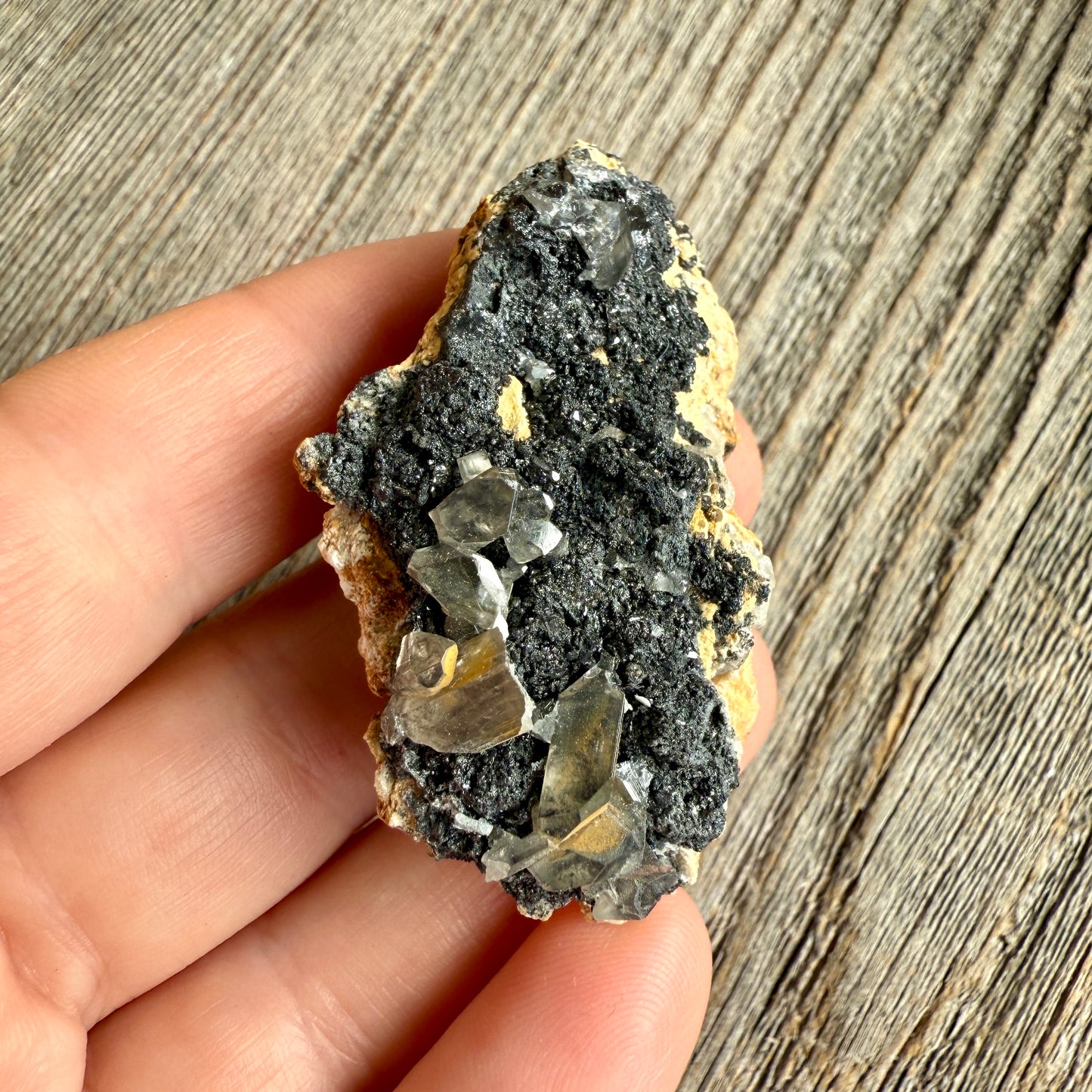 Cerussite with Barite and Galena - Raw Mineral Specimen