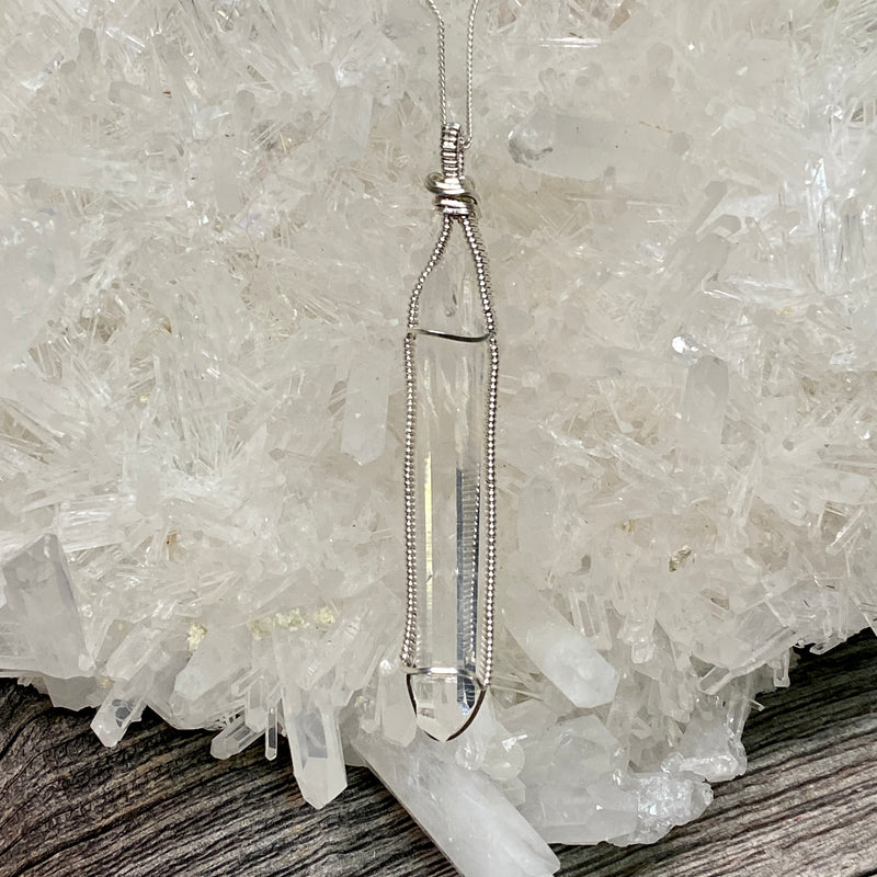 Lemurian Quartz Crystal Pendant