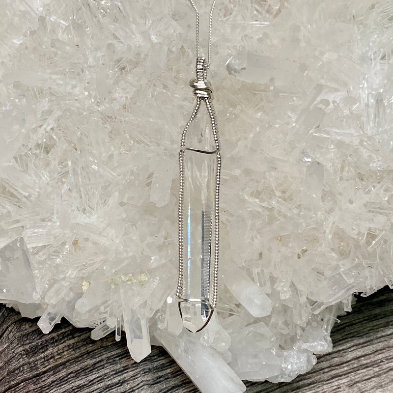 Lemurian Quartz Crystal Pendant