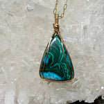 Malachite and Chrysocolla Pendant