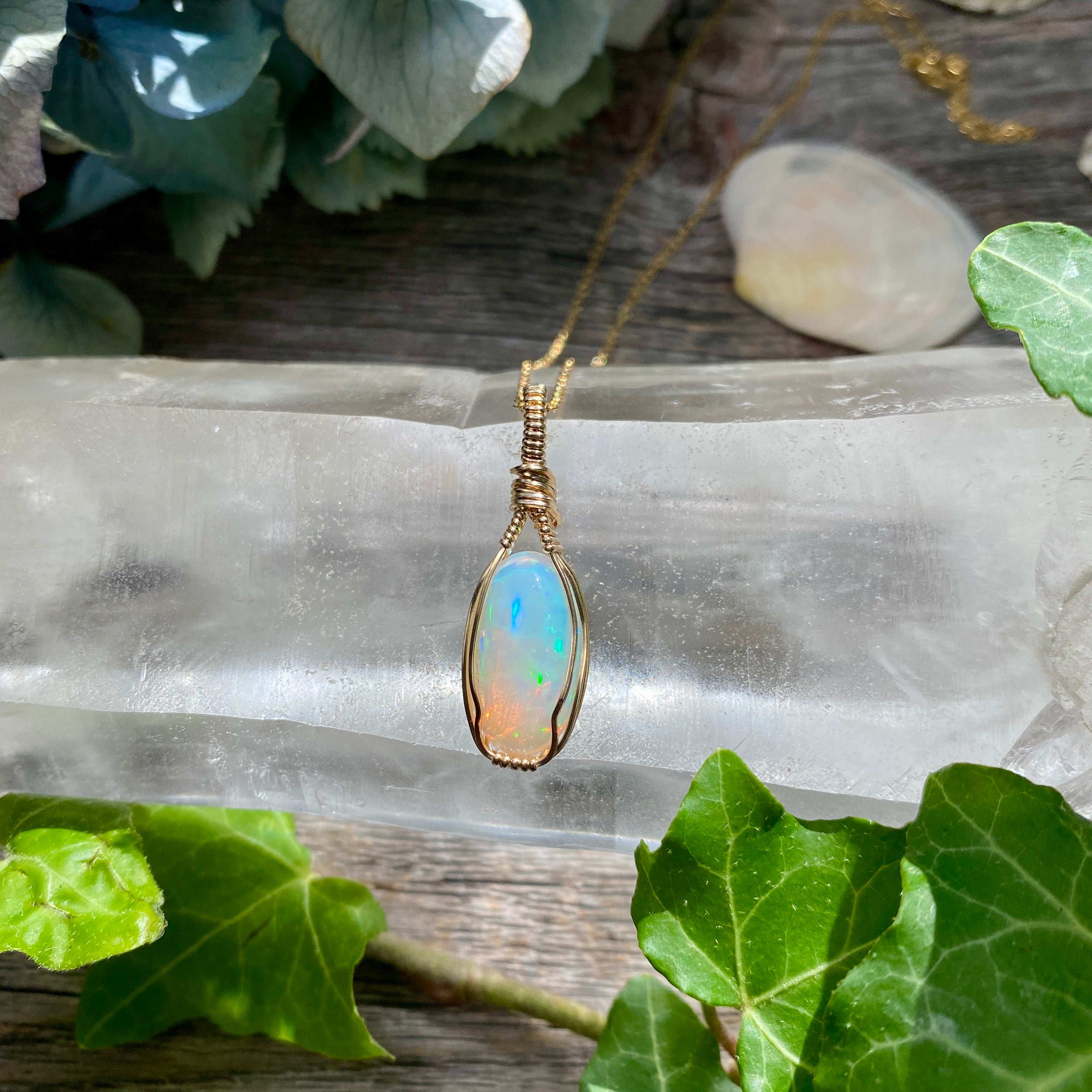 Opal stone locket store