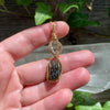 Herkimer Diamond Quartz and Moldavite Pendant