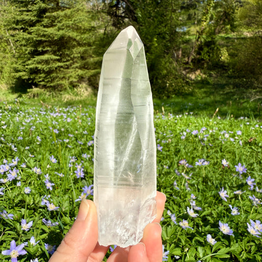Lemurian Quartz Crystal with Future Time-Link Portal