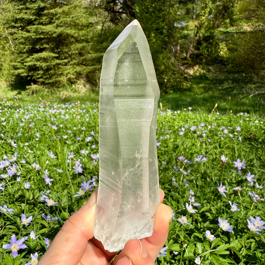 Lemurian Quartz Crystal with Future Time-Link Portal
