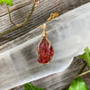 Etched Spessartine Garnet Pendant