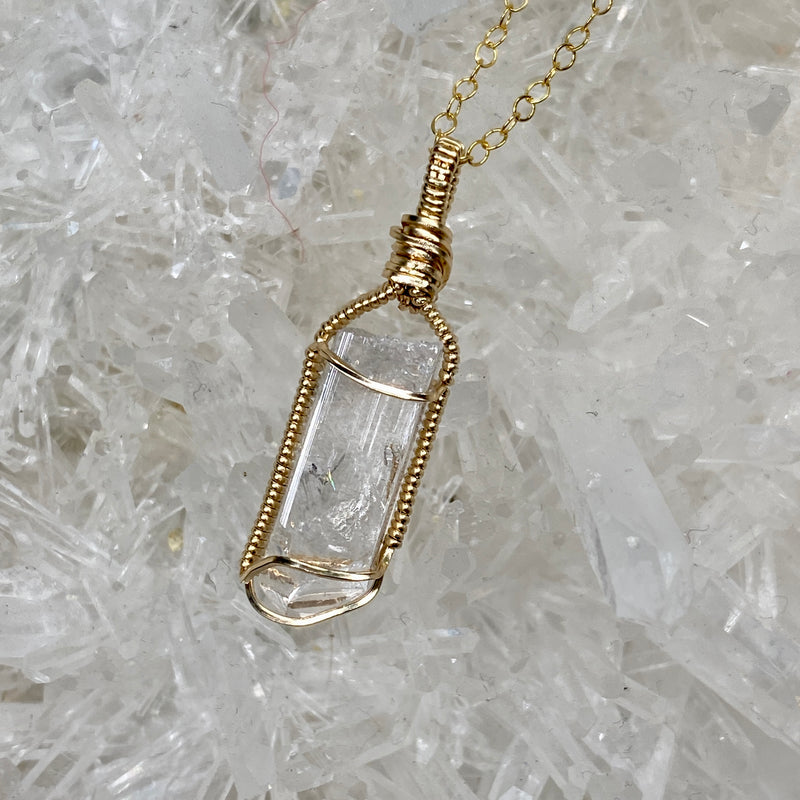 Danburite Crystal Pendant