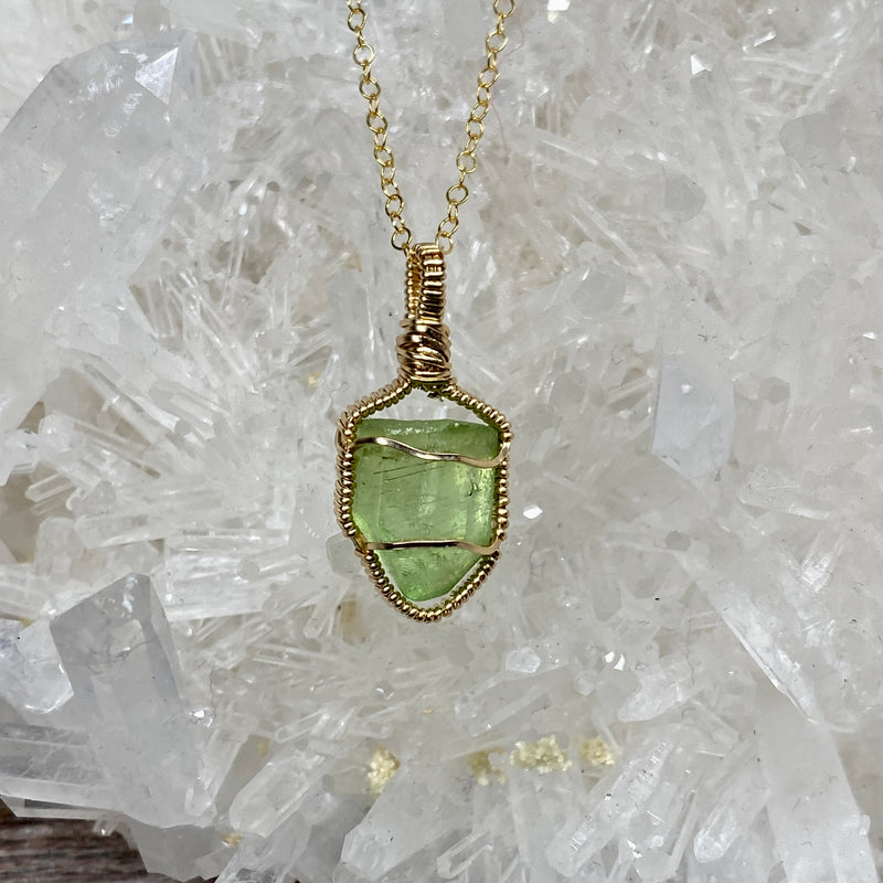 Peridot Crystal Pendant