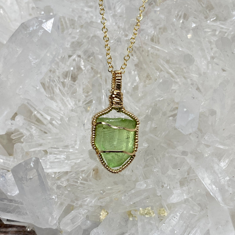Peridot Crystal Pendant