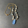 Blue Kyanite, Aquamarine and Herkimer Diamond Necklace