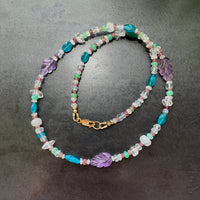 "Blossoming Gems" Multi-Gemstone Necklace