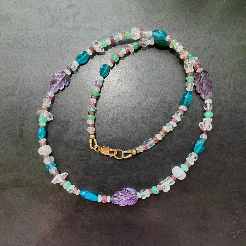 "Blossoming Gems" Multi-Gemstone Necklace