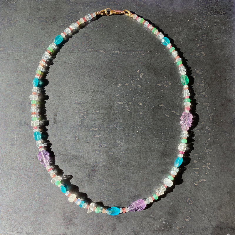 "Blossoming Gems" Multi-Gemstone Necklace