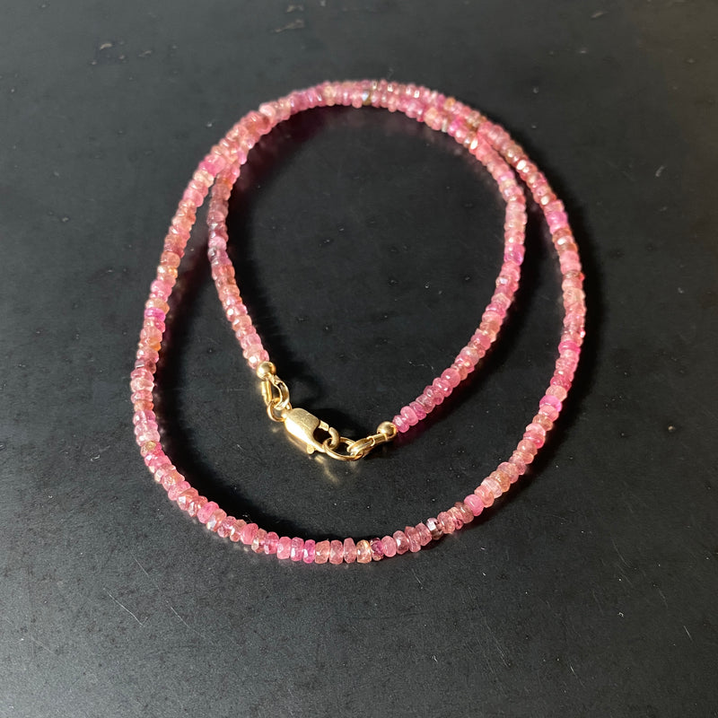 Pink Tourmaline Gemstone Necklace