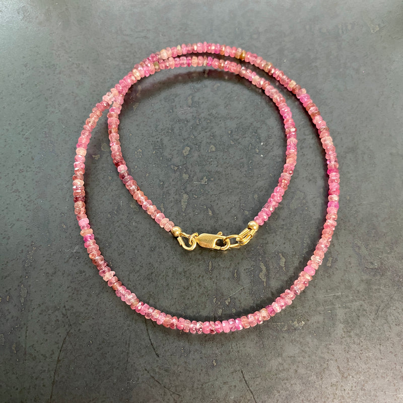 Pink Tourmaline Gemstone Necklace