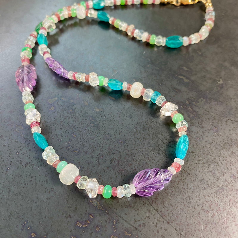 "Blossoming Gems" Multi-Gemstone Necklace