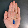 Blue Kyanite, Aquamarine and Herkimer Diamond Necklace