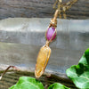 Ruby and Rutilated Quartz Pendant