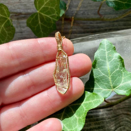 Heliodor Crystal Pendant