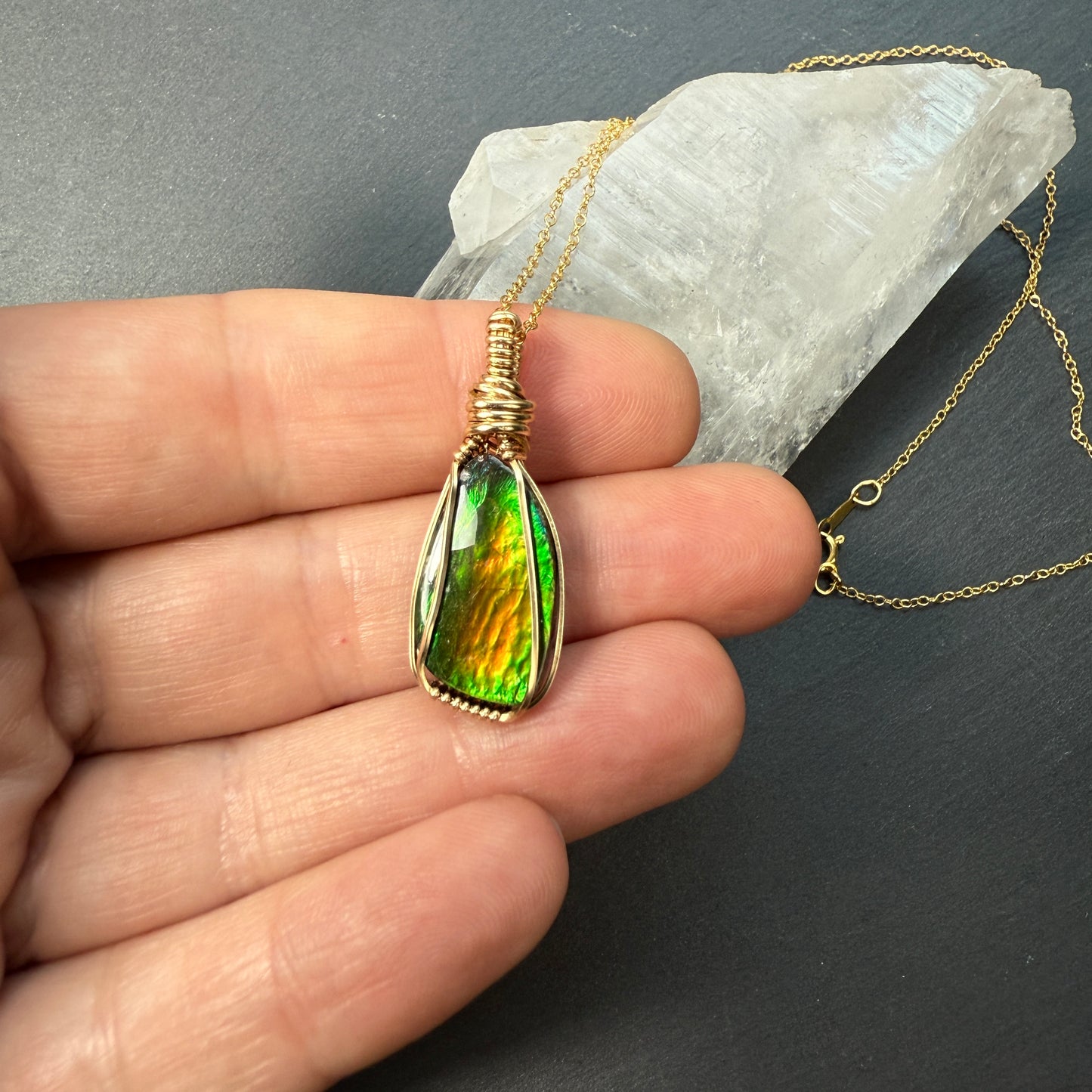 Ammolite Pendant