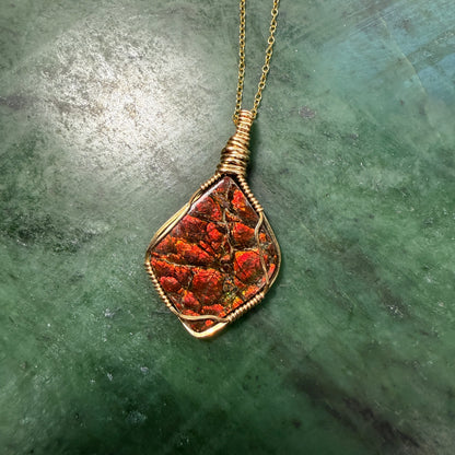 Ammolite Pendant - Imperial Double Sided