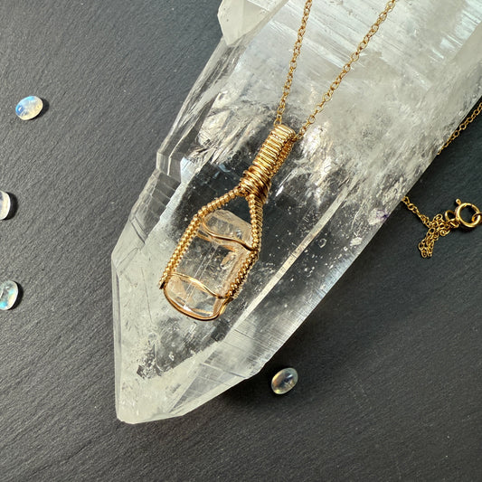 Golden Topaz Crystal Pendant