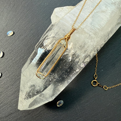 Aquamarine Crystal Pendant