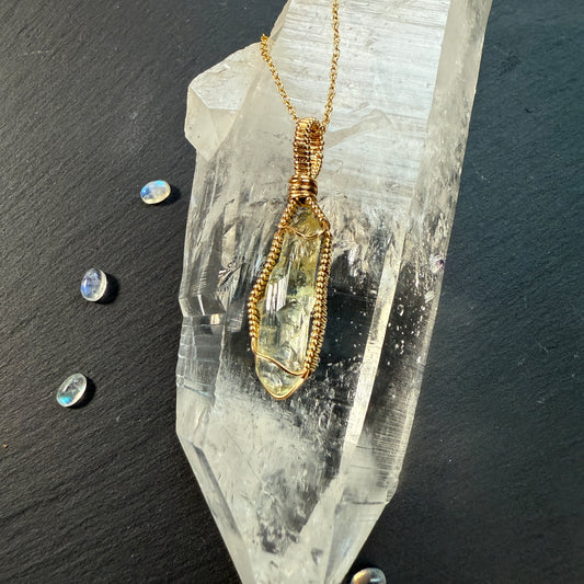 Heliodor Crystal Pendant