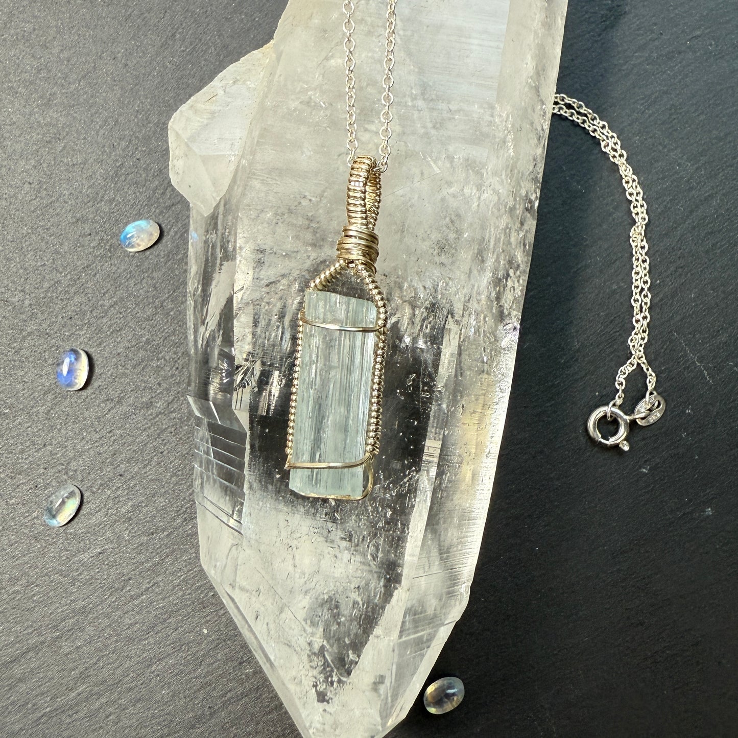Aquamarine Crystal Pendant
