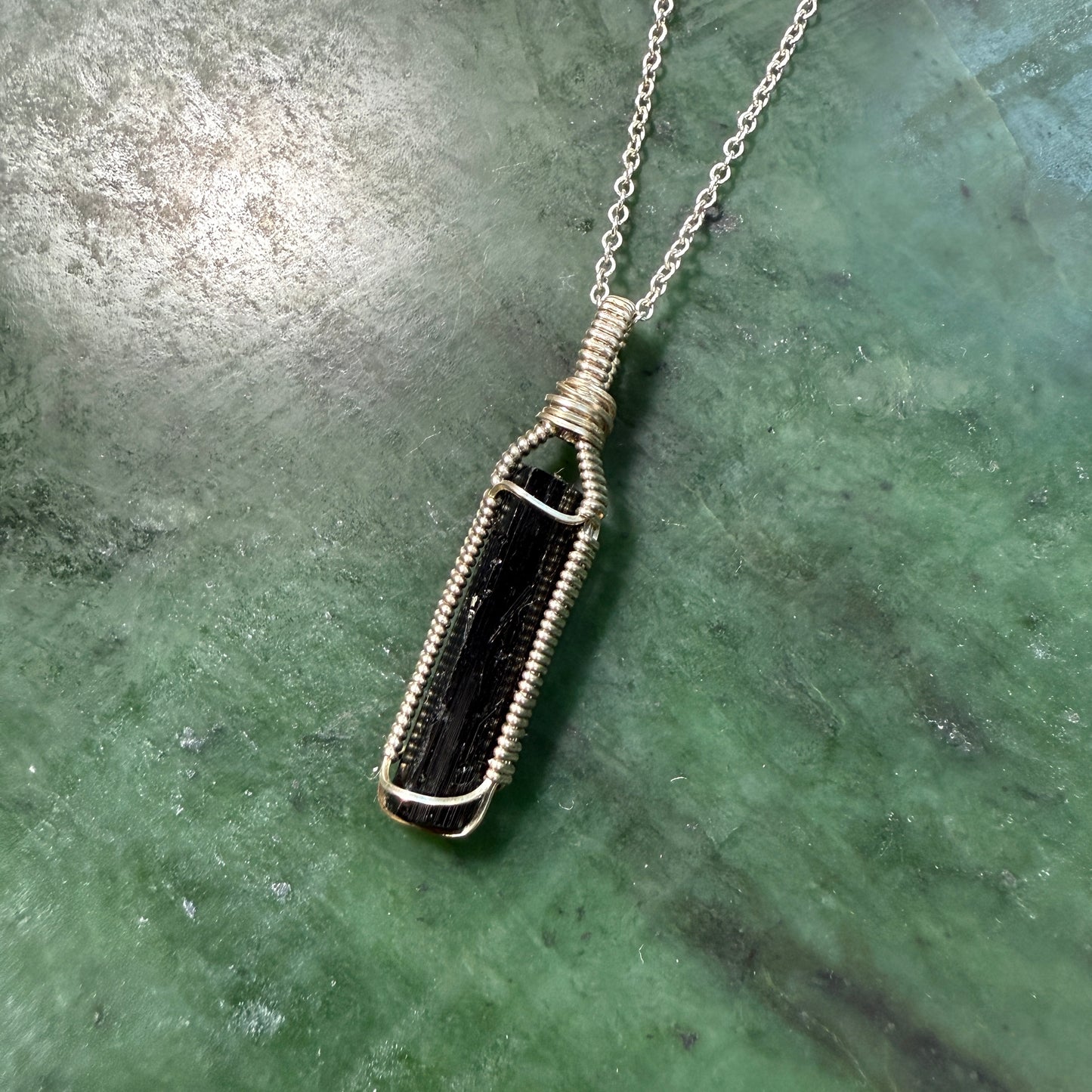 Black Tourmaline Crystal Pendant