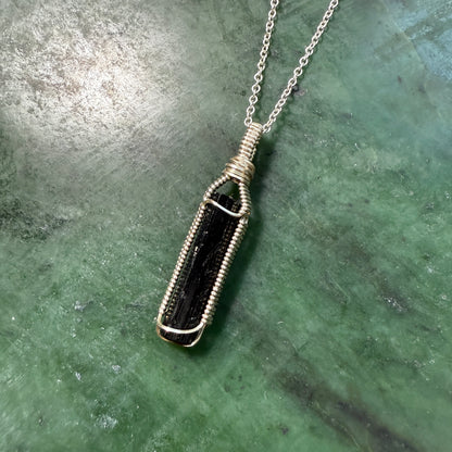 Black Tourmaline Crystal Pendant