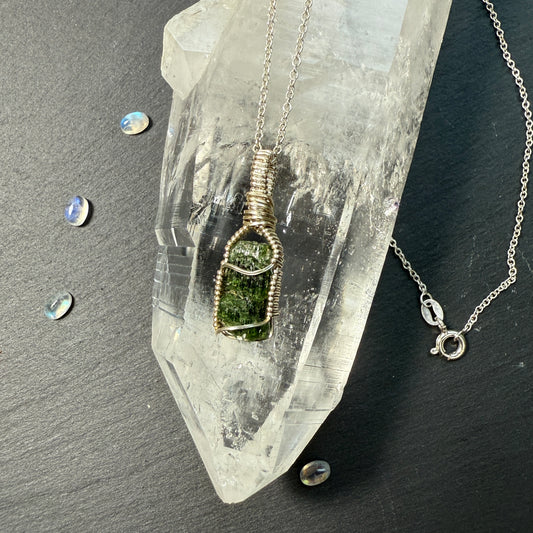Diopside Crystal Pendant