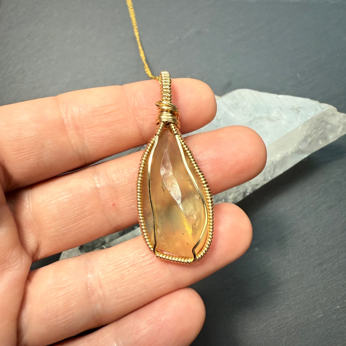 Libyan Gold Tektite Pendant