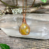 Rutilated Quartz Copper Pendant