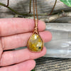 Rutilated Quartz Copper Pendant