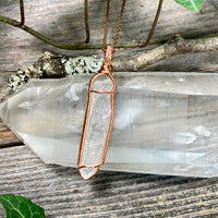 Lemurian Quartz Crystal Pendant