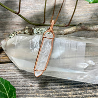 Lemurian Quartz Crystal Pendant