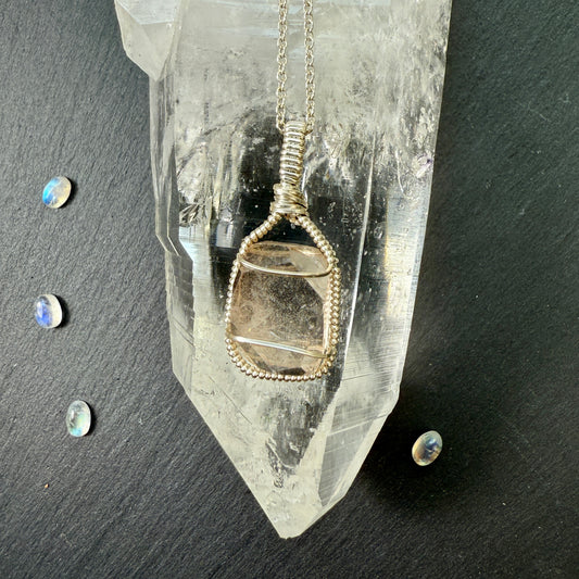 Golden Topaz Crystal Pendant