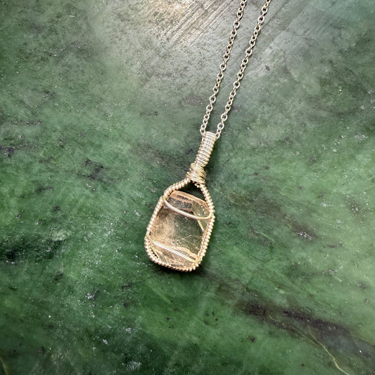 Golden Topaz Crystal Pendant