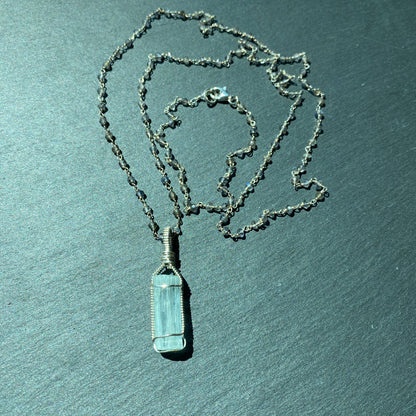 Inner Clarity Magic Talisman | Labradorite and Aquamarine Crystal Necklace