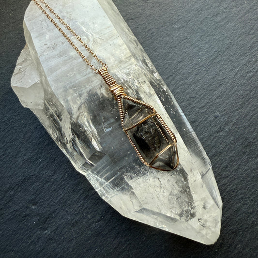 Tibetan Quartz Crystal Pendant