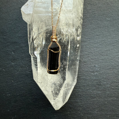 Black Tourmaline Crystal Pendant