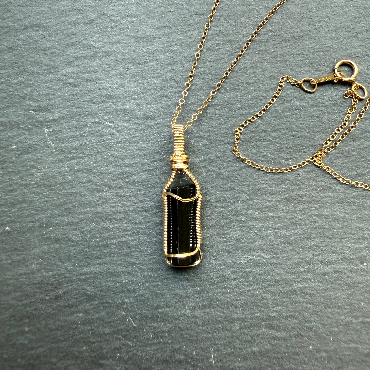 Black Tourmaline Crystal Pendant