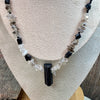 Black Tourmaline and Quartz Crystal Necklace