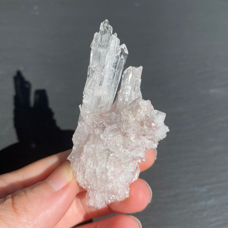 Pink Lemurian Quartz Cluster - 16