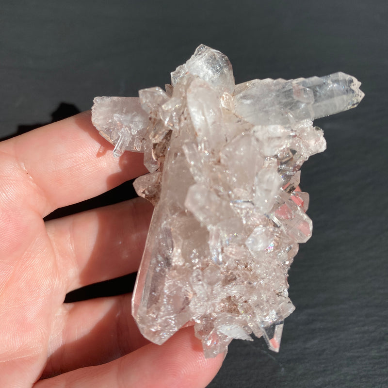 Pink Lemurian Quartz Cluster - 20