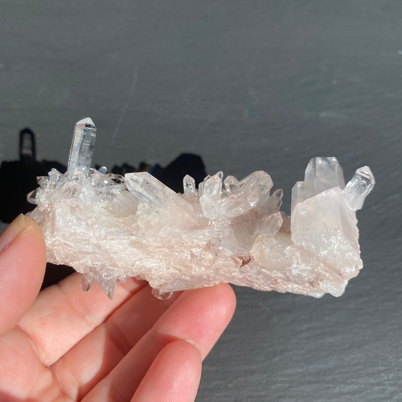 Pink Lemurian Quartz Cluster - 22