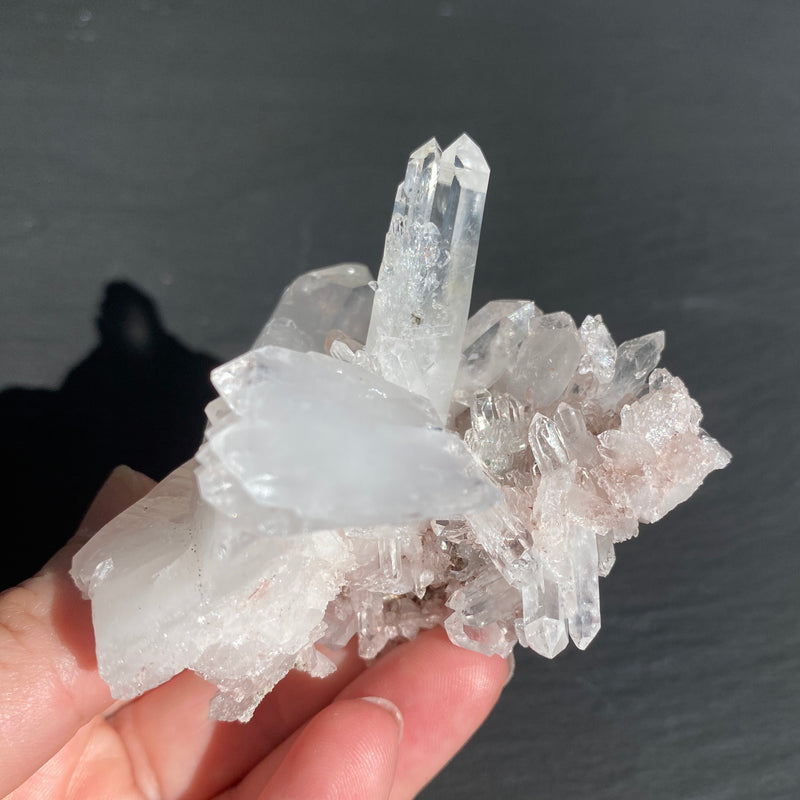 Pink Lemurian Faden Quartz Cluster - 23